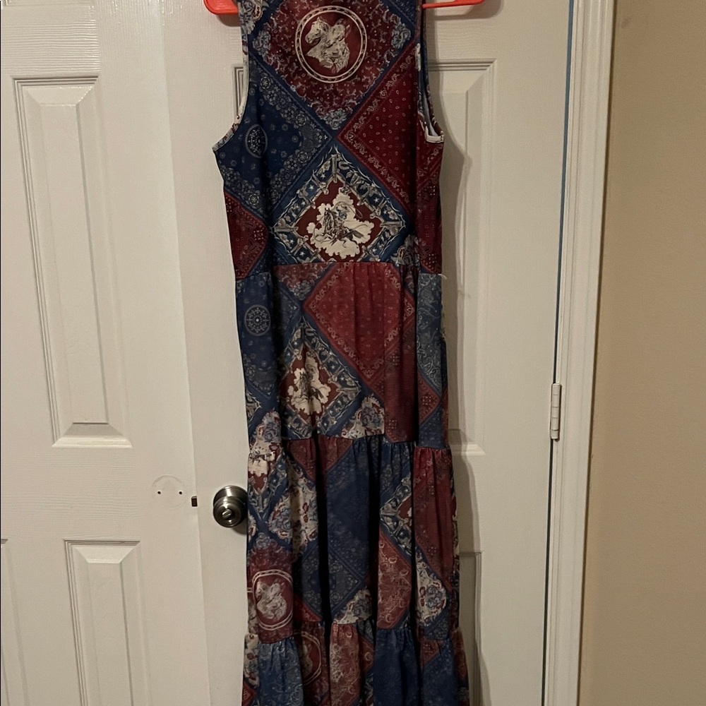 Tasha Polizzi Multicolor Patchwork Maxi Dress Nwot - image 5